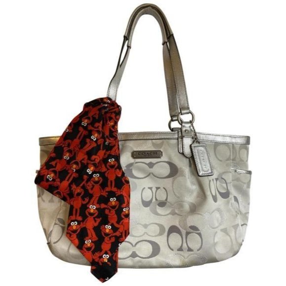 coach bag w w add on sesame street beige silver gr - Picture 1 of 10